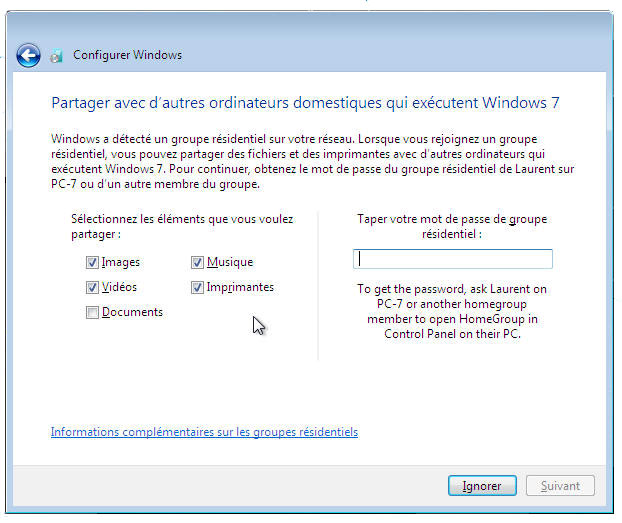 Windows 7 - Homegroup